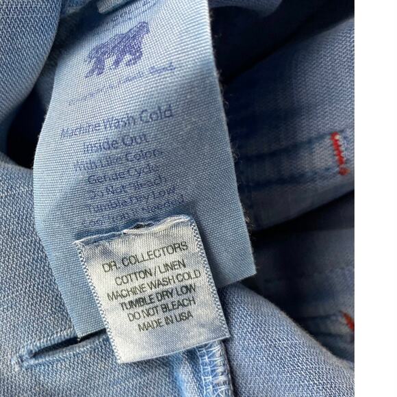 Dr Collectors Teddy Forever Pants Sz Large Blue Linen/Cotton Harem Slouchy - Picture 4 of 10